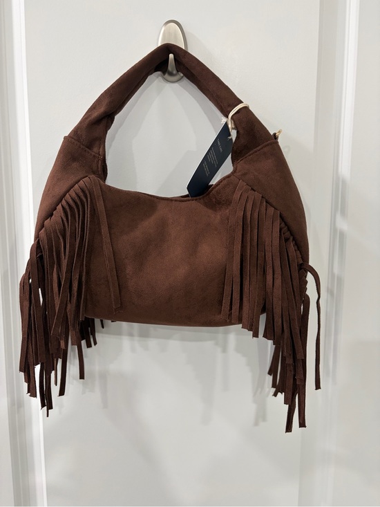Universal Thread Handbags - Brown Suede Fringe Shoulder Bag